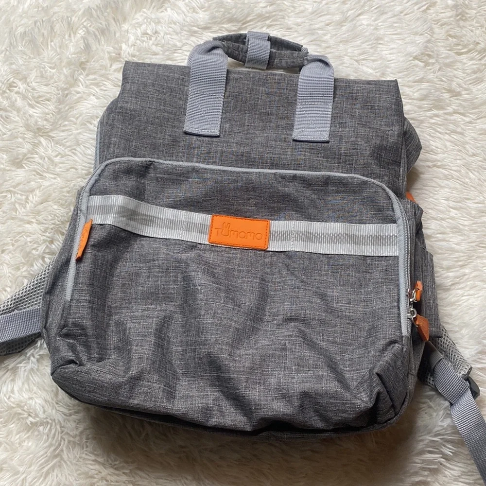 Tumamo Charcoal Gray Multi Pocket Diaper Bag